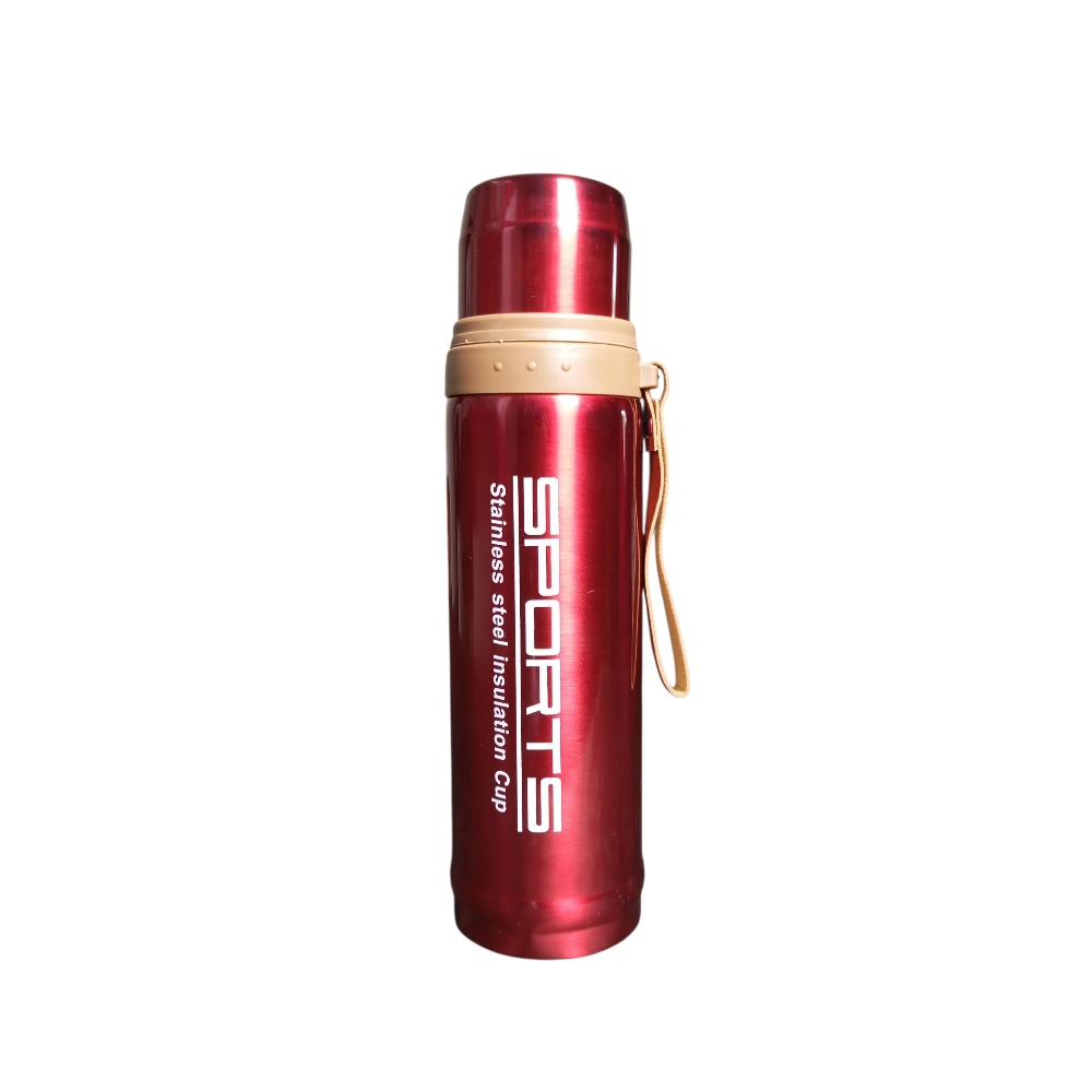 Red 750ml insulated stainless steel water bottle